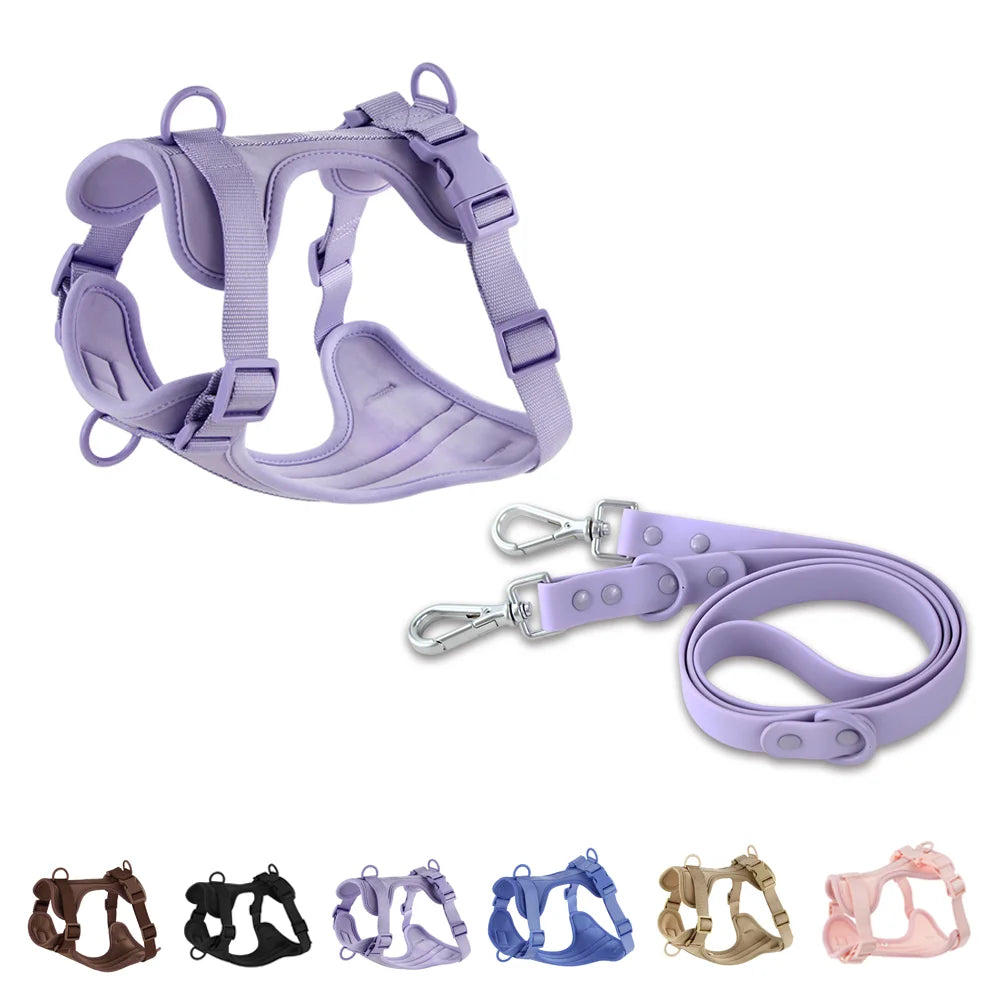 Dual Comfort Dog Harness Set - Adjustable, Breathable, and Stylish