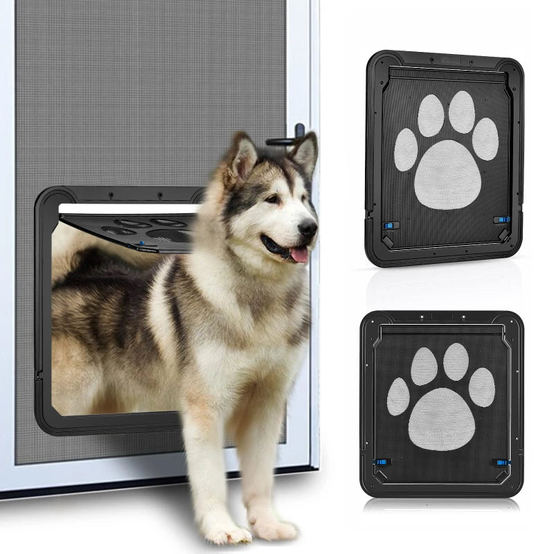 Secure, Stylish Dog Door: Magnetic Lock, Easy Install