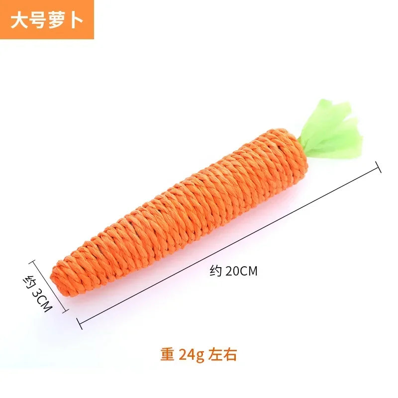 Carrot Shape Bell Cat Toy - Small Animal Fun!